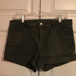 H&M Green Jean Shorts